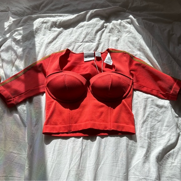 Adidas x Ivy Park coral crop top size M - Picture 7 of 9